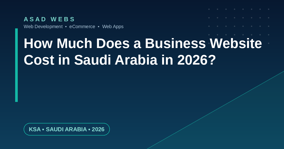 Business website cost in Saudi Arabia 2026 — Riyadh business reviewing a bilingual Arabic website