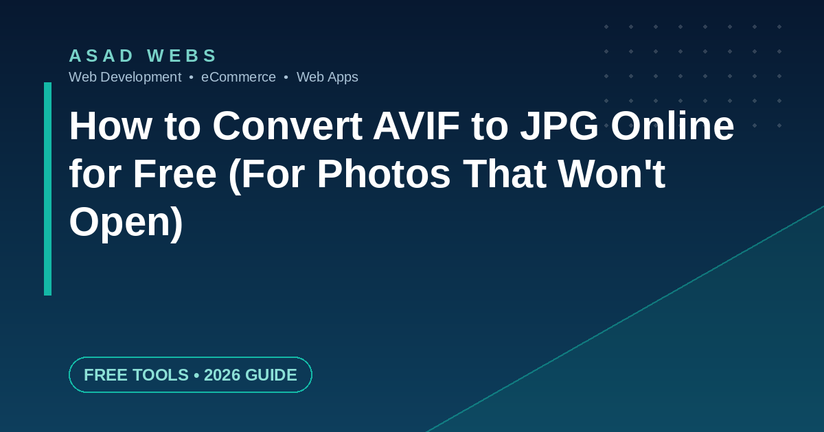 How to convert AVIF to JPG online for free so photos open in any app