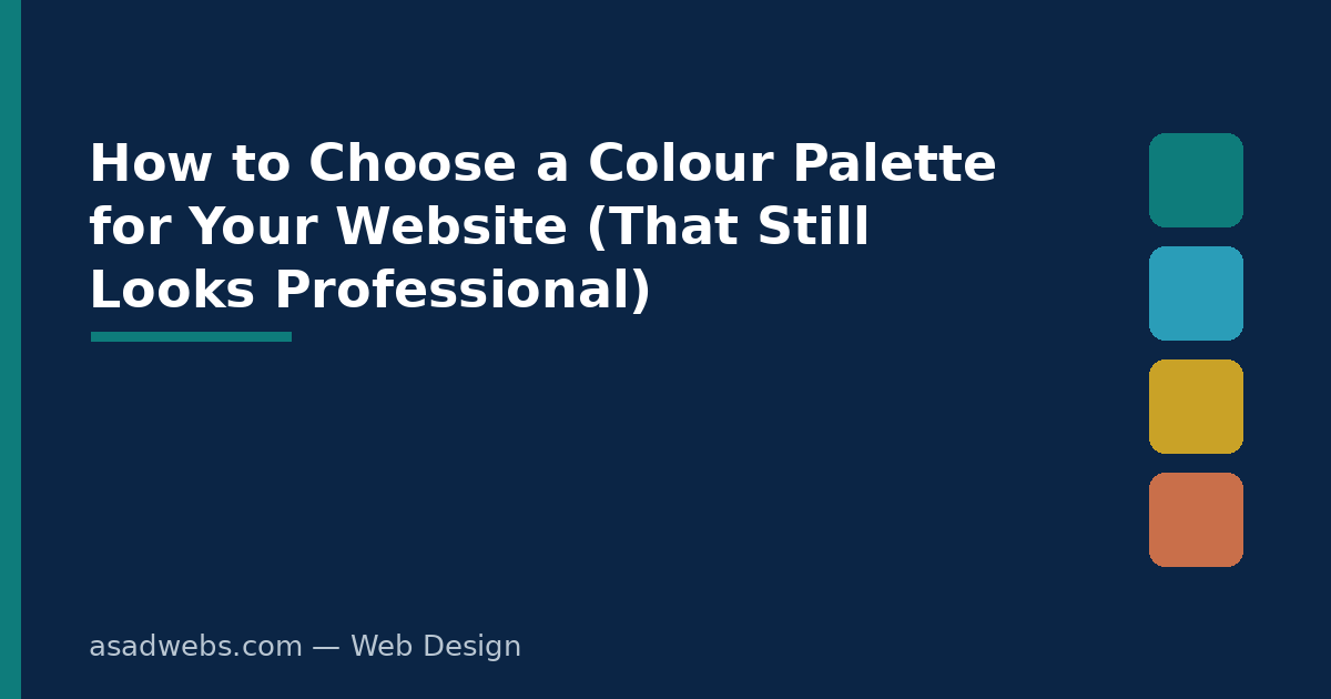 How to choose a website colour palette — the 60-30-10 rule and WCAG contrast checks explained